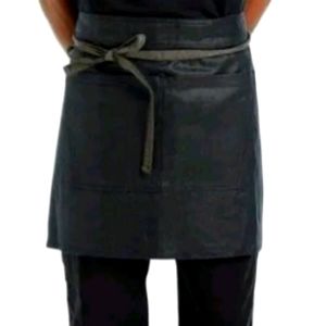 1 NEW Chef Works Boulder Half Bistro Apron Black Urban Collection Pockets NIPT